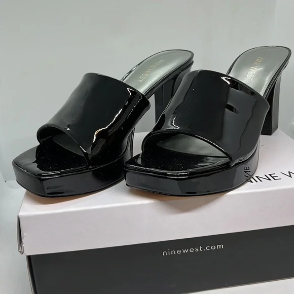 Nine West Black Patton Slip On Shoes with with 4” Heels - Picture 1 of 5